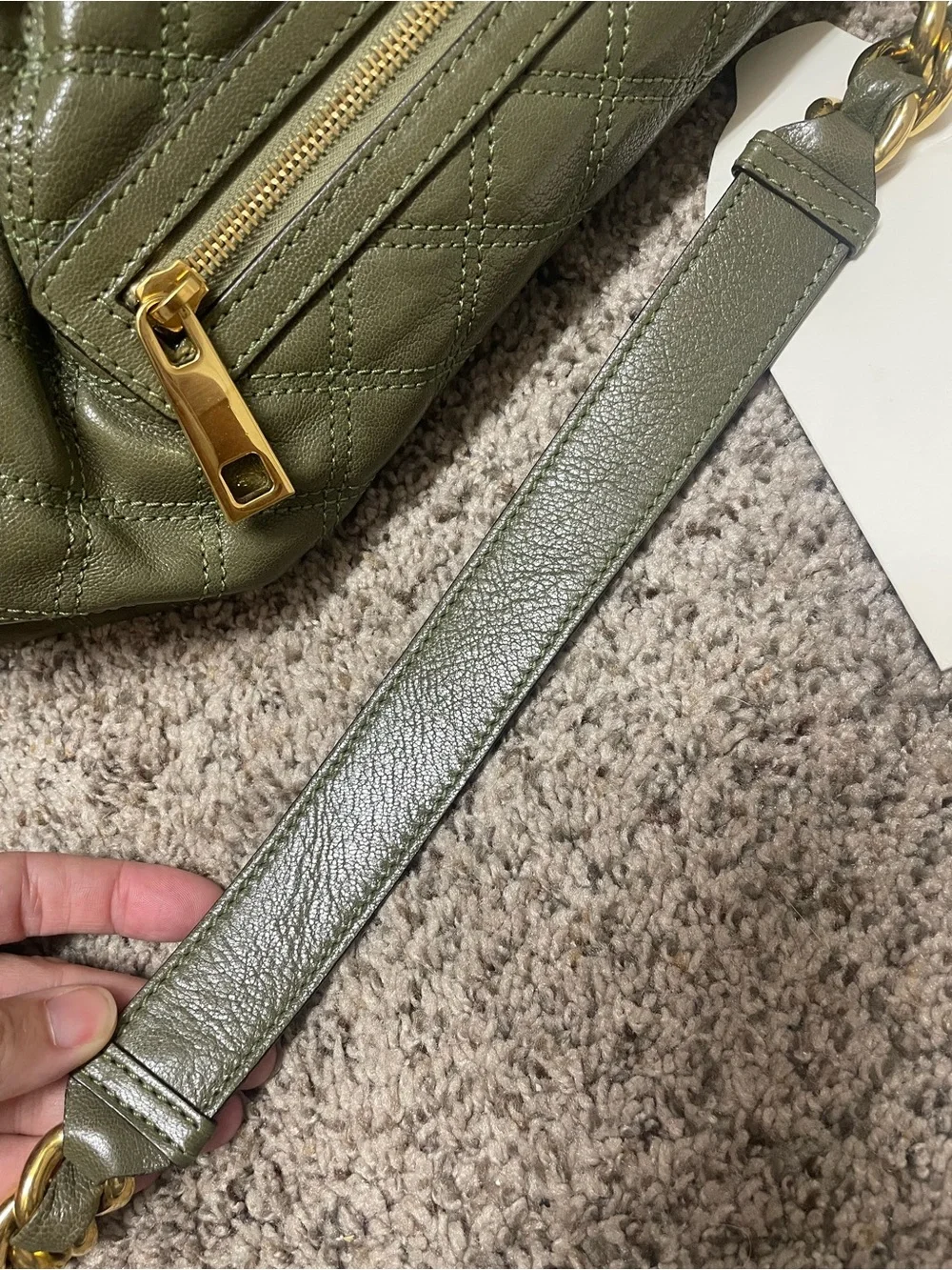 Original vintage Marc Jacobs Stam bag Sage Quilted Leather Satchel